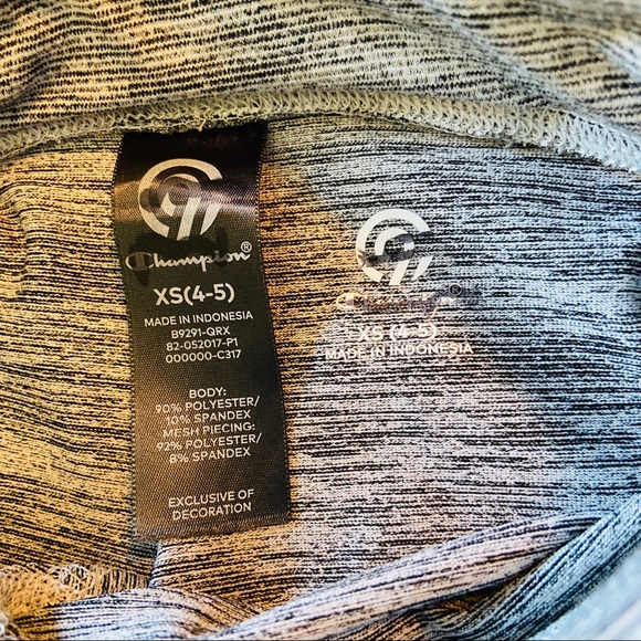 Champion Girls Heather Gray Sport Leggings 4/5 EUC - Picture 2 of 4